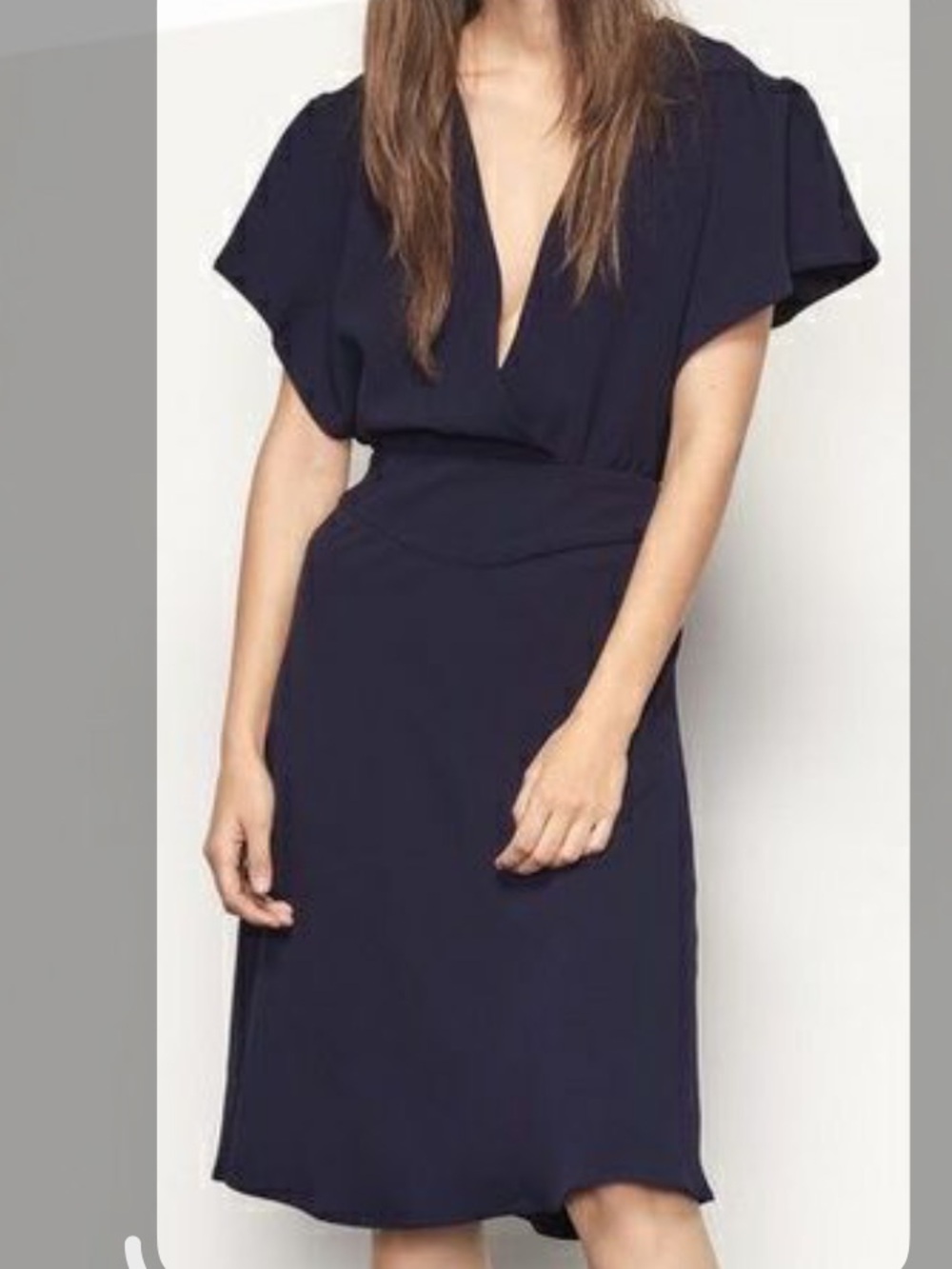 ba&sh Siranda dress short flutter sleeves, a V-neckline size 10 new with tags